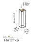 Aberto Design Maceta Decorativa GED-020-A Negro y Dorado